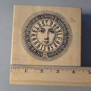 Moon Sun Face Rubber Stamp by A Stamp in hand Co.